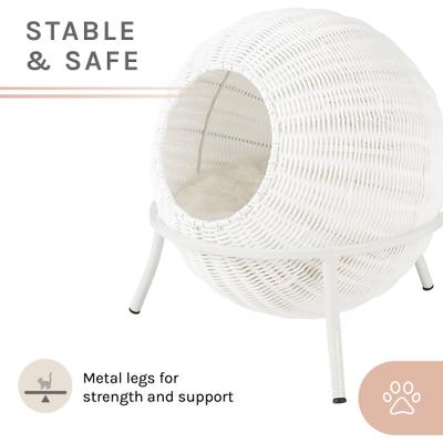 Show full view: Sam's Pets Nala Wicker Cat Condo, White slide 6 of 9