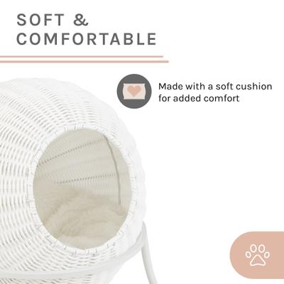 Show full view: Sam's Pets Nala Wicker Cat Condo, White slide 7 of 9