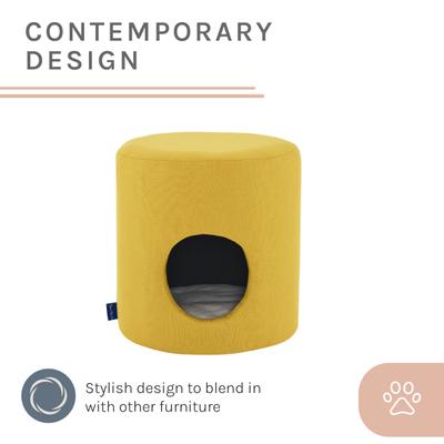 Show full view: Sam's Pets Orbit 15.75-in Linen Cat Tree Enclosure & Condo, Yellow slide 6 of 9