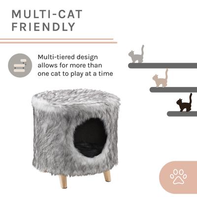 Show full view: Sam's Pets Pufak 16-in Cat Tree Cylinder, Gray slide 4 of 9