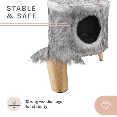 Show full view: Sam's Pets Pufak 16-in Cat Tree Cylinder, Gray slide 6 of 9