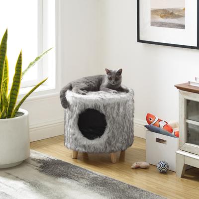Show full view: Sam's Pets Pufak 16-in Cat Tree Cylinder, Gray slide 8 of 9