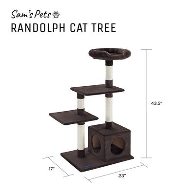 Show full view: Sam's Pets Randolph 43-in Cat Tree, Brown slide 9 of 10