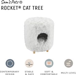 Sam's Pets Rocket 18-in Cat Tree Cylinder, White slide 2 of 9