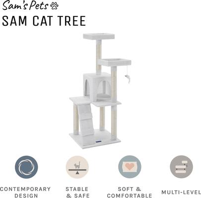 Show full view: Sam's Pets Sam 50-in Tunnel & Cat Tree, White slide 3 of 8