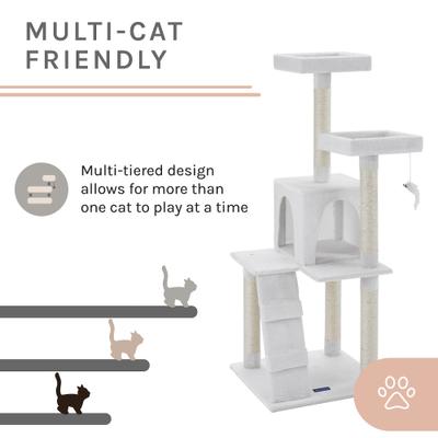 Show full view: Sam's Pets Sam 50-in Tunnel & Cat Tree, White slide 5 of 8