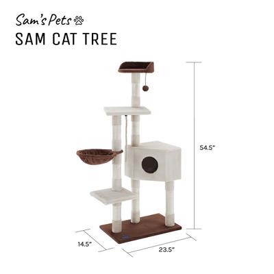 Show full view: Sam's Pets Sam 54-in Cat Tree, White slide 9 of 10