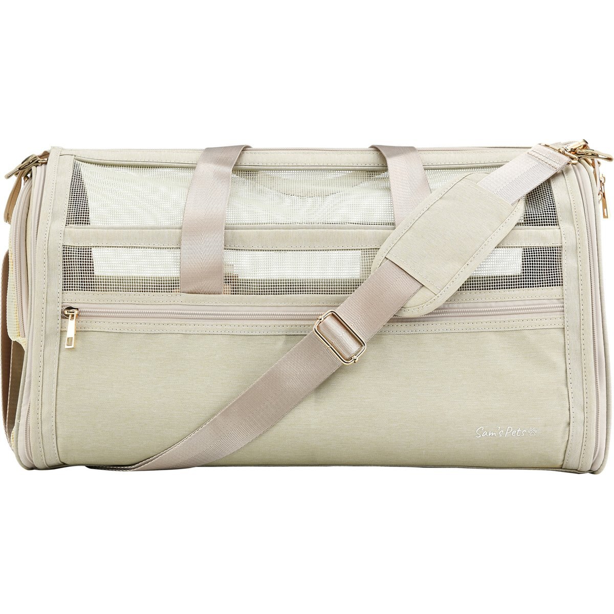Sam's Pets Scout Dog & Cat Carrier Bag, Beige, 19-in