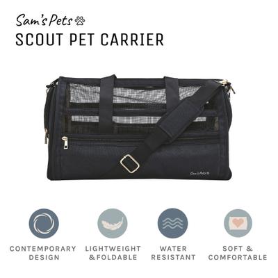 Show full view: Sam's Pets Scout Dog & Cat Carrier Bag, Black, 19-in slide 9 of 9