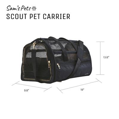 Show full view: Sam's Pets Scout Dog & Cat Carrier Bag, Black, 19-in slide 4 of 9