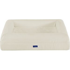 Sam's Pets Scruffy Orthopedic Bolster Dog & Cat Bed, 30-in, Cream, Large