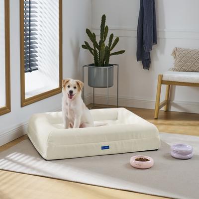 Show full view: Sam's Pets Scruffy Orthopedic Bolster Dog & Cat Bed, 30-in, Cream, Large slide 5 of 11