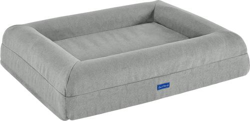 Show full view: Sam's Pets Scruffy Orthopedic Bolster Dog & Cat Bed, 30-in, Light Gray, Large slide 2 of 10