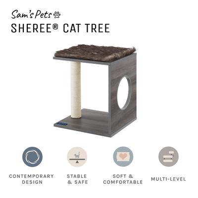 Show full view: Sam's Pets Sheree 17-in Cat Tree, Brown slide 4 of 11