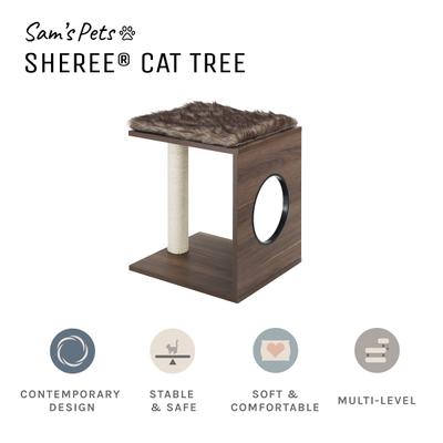 Show full view: Sam's Pets Sheree 17-in Cat Tree, Dark Brown slide 3 of 10
