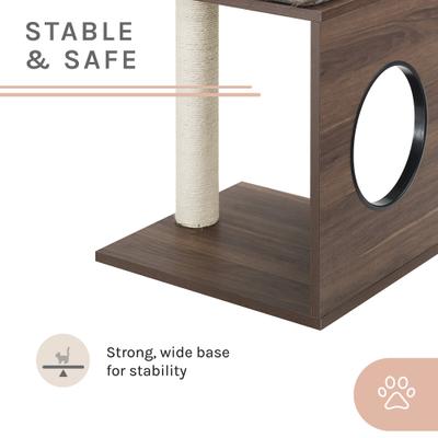 Show full view: Sam's Pets Sheree 17-in Cat Tree, Dark Brown slide 6 of 10