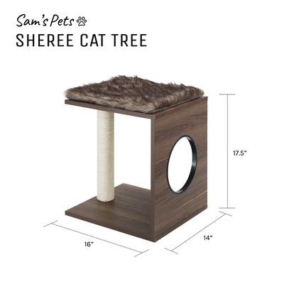 Show full view: Sam's Pets Sheree 17-in Cat Tree, Dark Brown slide 9 of 10