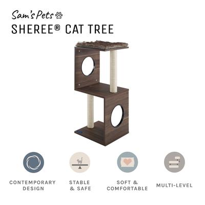 Show full view: Sam's Pets Sheree 34-in Cat Tree, Dark Brown slide 4 of 11