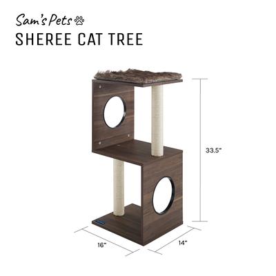 Show full view: Sam's Pets Sheree 34-in Cat Tree, Dark Brown slide 10 of 11