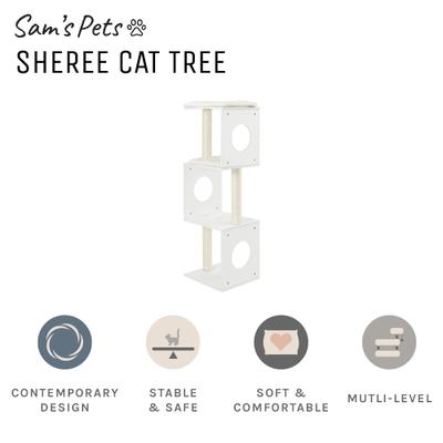 Show full view: Sam's Pets Sheree Cat Tree, White, 50-in slide 5 of 11