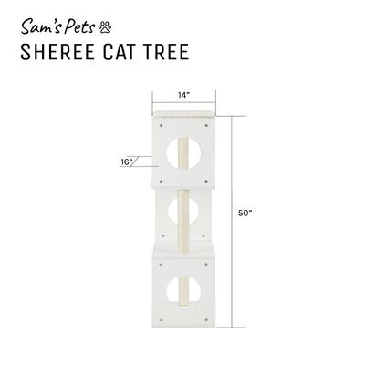 Show full view: Sam's Pets Sheree Cat Tree, White, 50-in slide 9 of 11