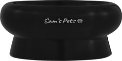 Sam's Pets Short Tulip 2.0 Elevated Dog Bowl, Black, 0.75-cup