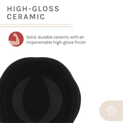 Show full view: Sam's Pets Short Tulip 2.0 Elevated Dog Bowl, Black, 0.75-cup slide 8 of 9