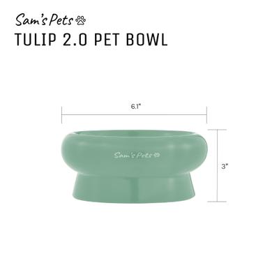 Show full view: Sam's Pets Short Tulip 2.0 Elevated Dog Bowl, Mint, 0.75-cup slide 9 of 9