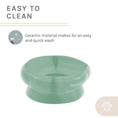 Show full view: Sam's Pets Short Tulip 2.0 Elevated Dog Bowl, Mint, 0.75-cup slide 7 of 9