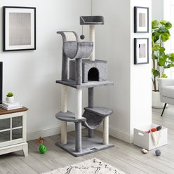 Sam's Pets Submarine 60-in Gray Hard Box Cat Tree, Gray
