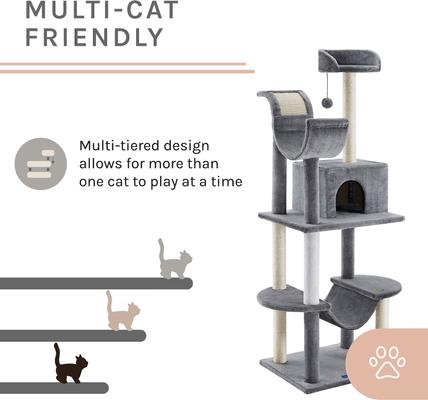 Show full view: Sam's Pets Submarine 60-in Gray Hard Box Cat Tree, Gray slide 5 of 11