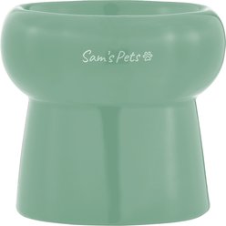 Sam's Pets Tall Tulip 2.0 Elevated Dog Bowl, Mint, 0.55-cup