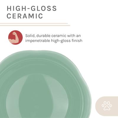 Show full view: Sam's Pets Tall Tulip 2.0 Elevated Dog Bowl, Mint, 0.55-cup slide 8 of 9