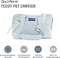 Sam's Pets Teddy Dog & Cat Carrier Bag, Blue, 14.5-in slide 2 of 9