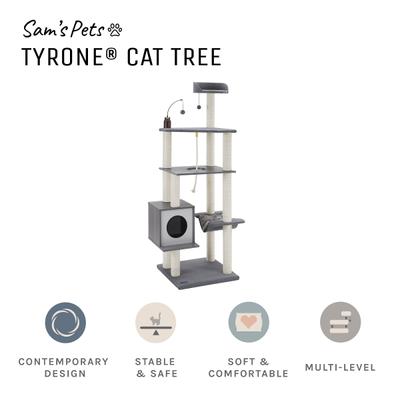 Show full view: Sam's Pets Tyrone 70.5-in Cat Tree, Gray slide 3 of 11