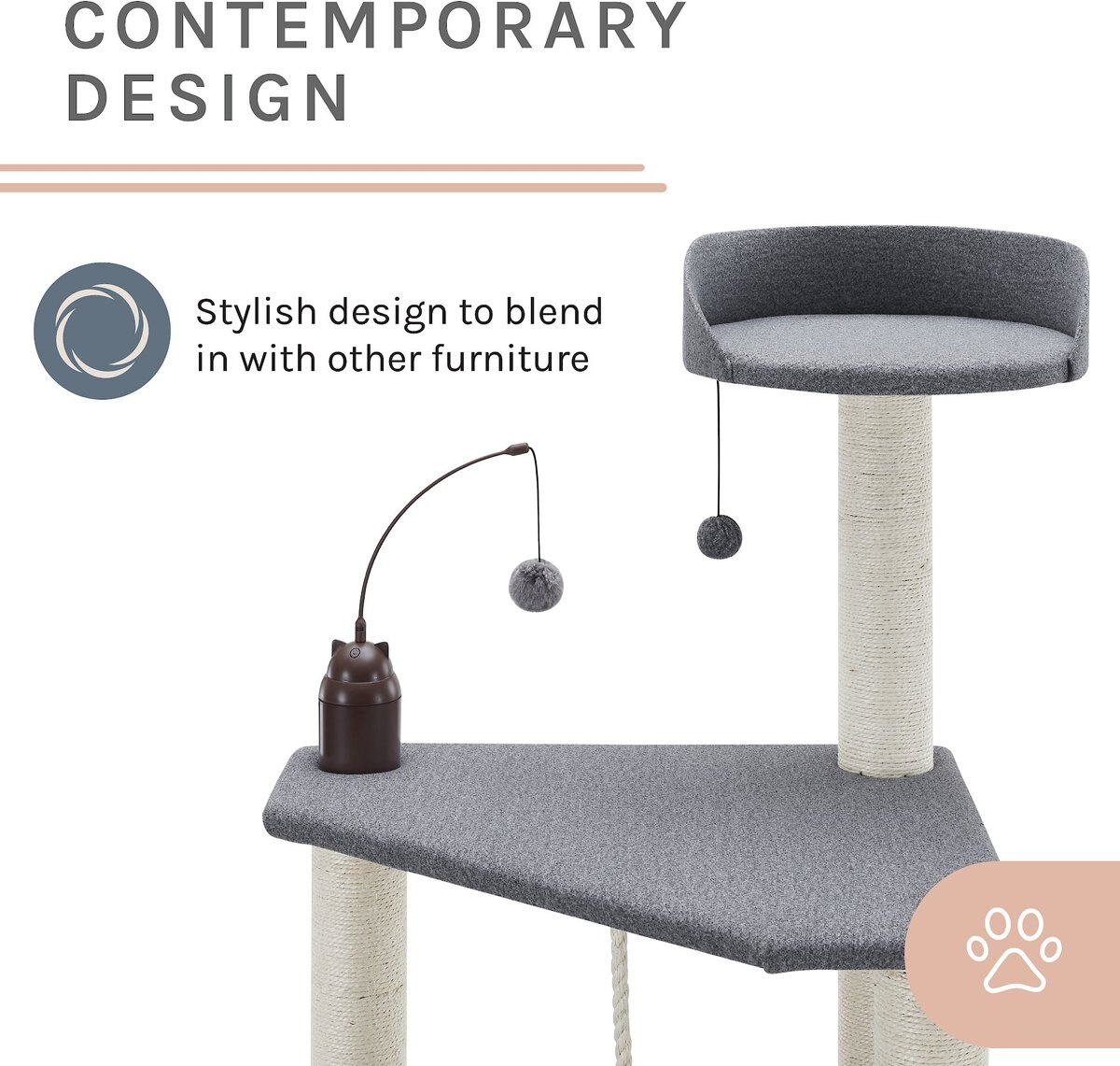 Sam's Pets Tyrone 70.5-in Cat Tree, Gray