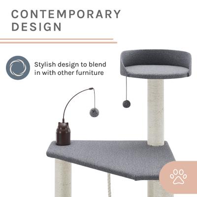 Show full view: Sam's Pets Tyrone 70.5-in Cat Tree, Gray slide 5 of 11