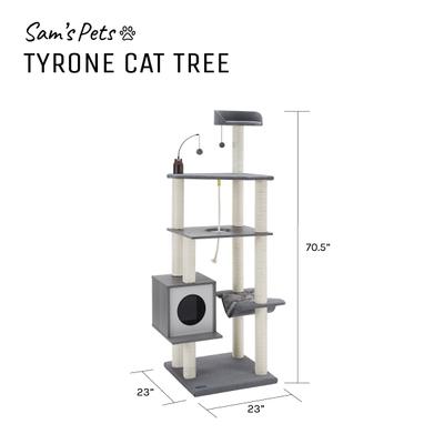 Show full view: Sam's Pets Tyrone 70.5-in Cat Tree, Gray slide 9 of 11
