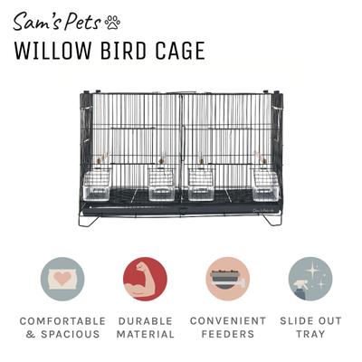 Show full view: Sam's Pets Willow Bird Cage, 24-in, Black slide 4 of 9