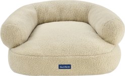 Sam's Pets Zoe Bolster Dog & Cat Bed, Beige, Medium