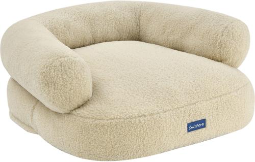 Show full view: Sam's Pets Zoe Bolster Dog & Cat Bed, Beige, Medium slide 2 of 9