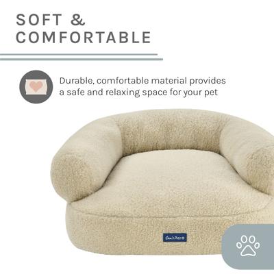 Show full view: Sam's Pets Zoe Bolster Dog & Cat Bed, Beige, Medium slide 8 of 9
