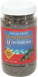 San Francisco Bay Brand Freeze-Dried Bloodworms Fish Food, 0.50-oz bag