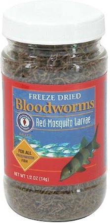San Francisco Bay Brand Freeze-Dried Bloodworms Fish Food, 0.50-oz bag