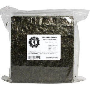 San Francisco Bay Brand Seaweed Salad Green Marine Algae Sheets Fish Food, 100 count