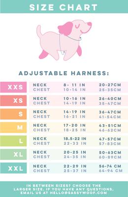 Show full view: Sassy Woof Aurora Adjustable Dog Harness, Small: 14 to 19-in chest slide 4 of 7