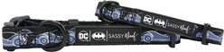 Sassy Woof Batman Dog Collar, Black, Small: 9.5 to 13-in neck, .60-in wide