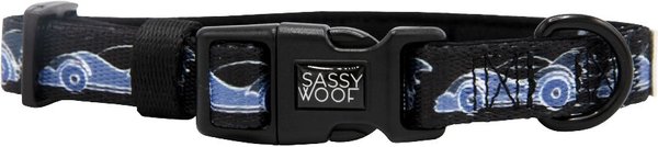 Show full view: Sassy Woof Batman Dog Collar, Black, Small: 9.5 to 13-in neck, .60-in wide slide 2 of 6
