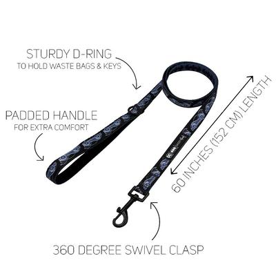 Show full view: Sassy Woof Batman Dog Leash, Black, 5-ft long, 4/5-in wide slide 3 of 6