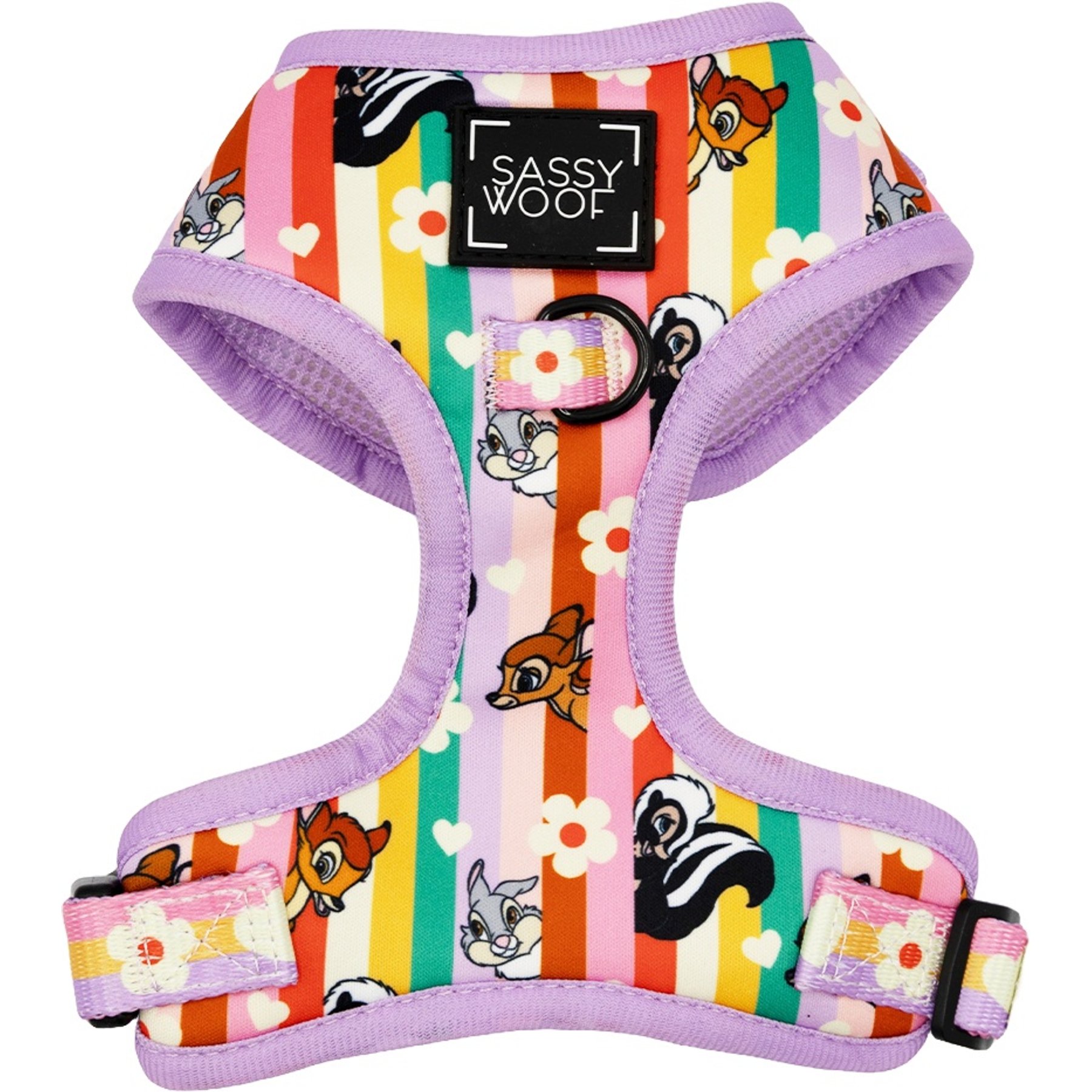 Sassy Woof Disney's Bambi Adjustable Dog Harness, Purple, X-Large
